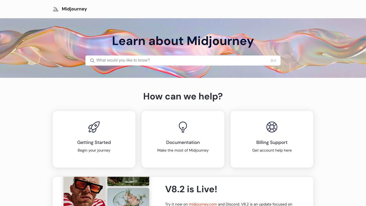 Documentación oficial de Midjourney