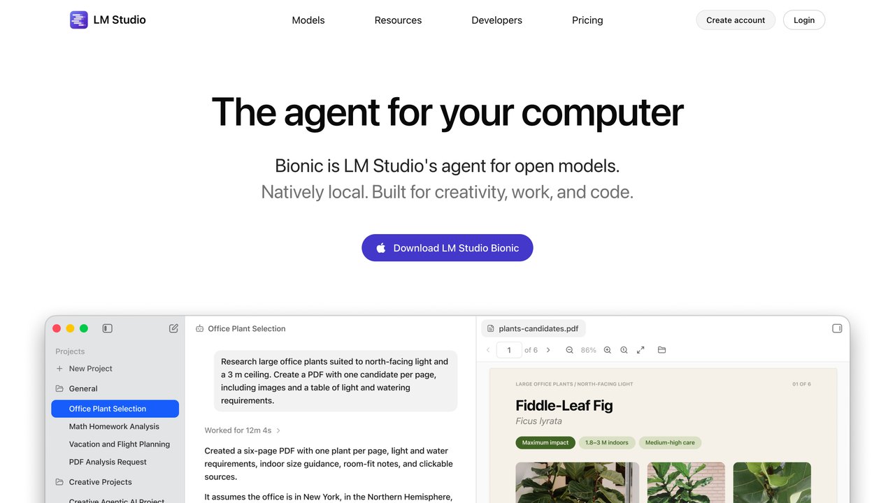 Web de LM Studio, aplicación con interfaz para ejecutar modelos en local