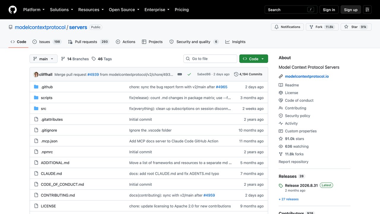 Repositorio oficial de servidores MCP