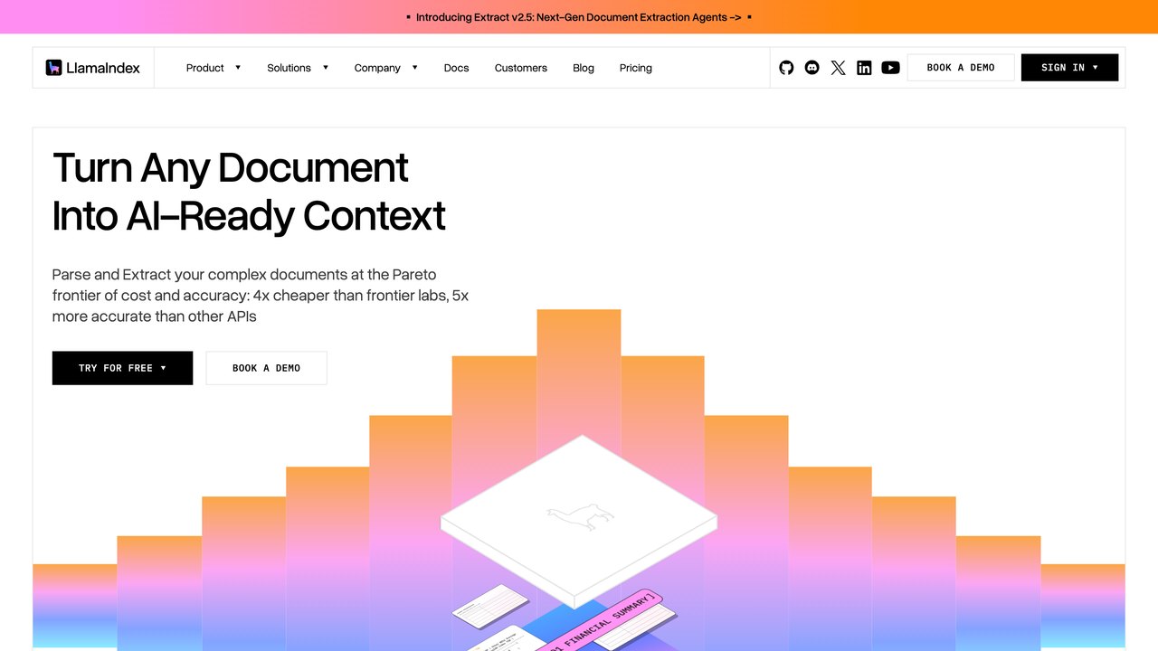 Web de LlamaIndex, framework para montar sistemas RAG
