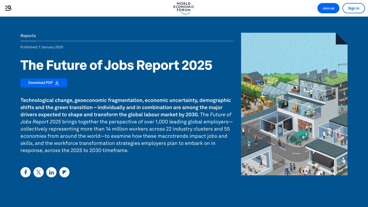 Informe Future of Jobs 2025 del Foro Económico Mundial